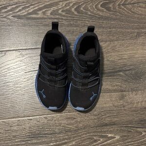 Puma Kids Black and Blue Sneakers